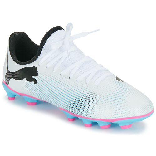 Puma - FUTURE 7 PLAY FG/AG Jr - Blanc / Argent