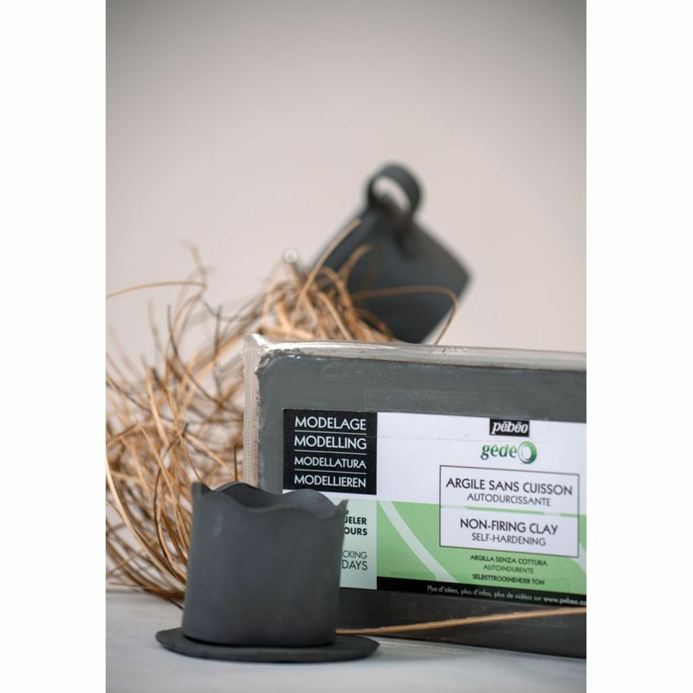 Pain d'argile sans cuisson - noir - 1,5 kg