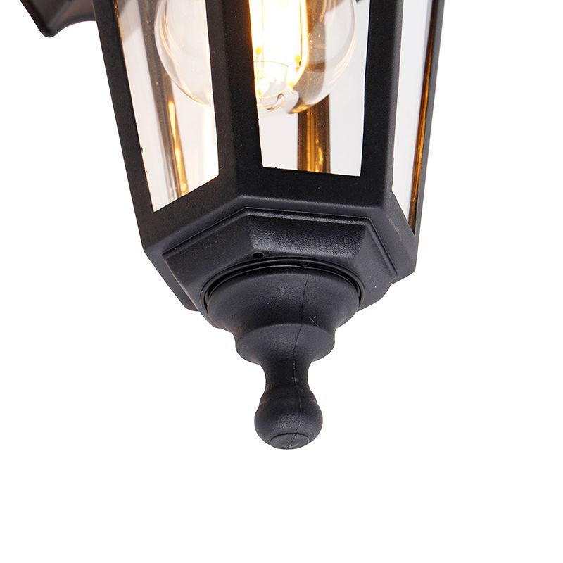 Klassieke buitenwandlamp zwart IP44 - New Haven