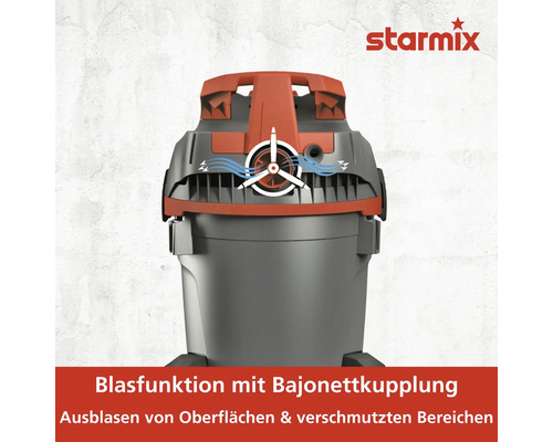 Nat- en droogzuiger L-klasse stofzuiger Starmix NSG uClean ARDL 1432 EHP