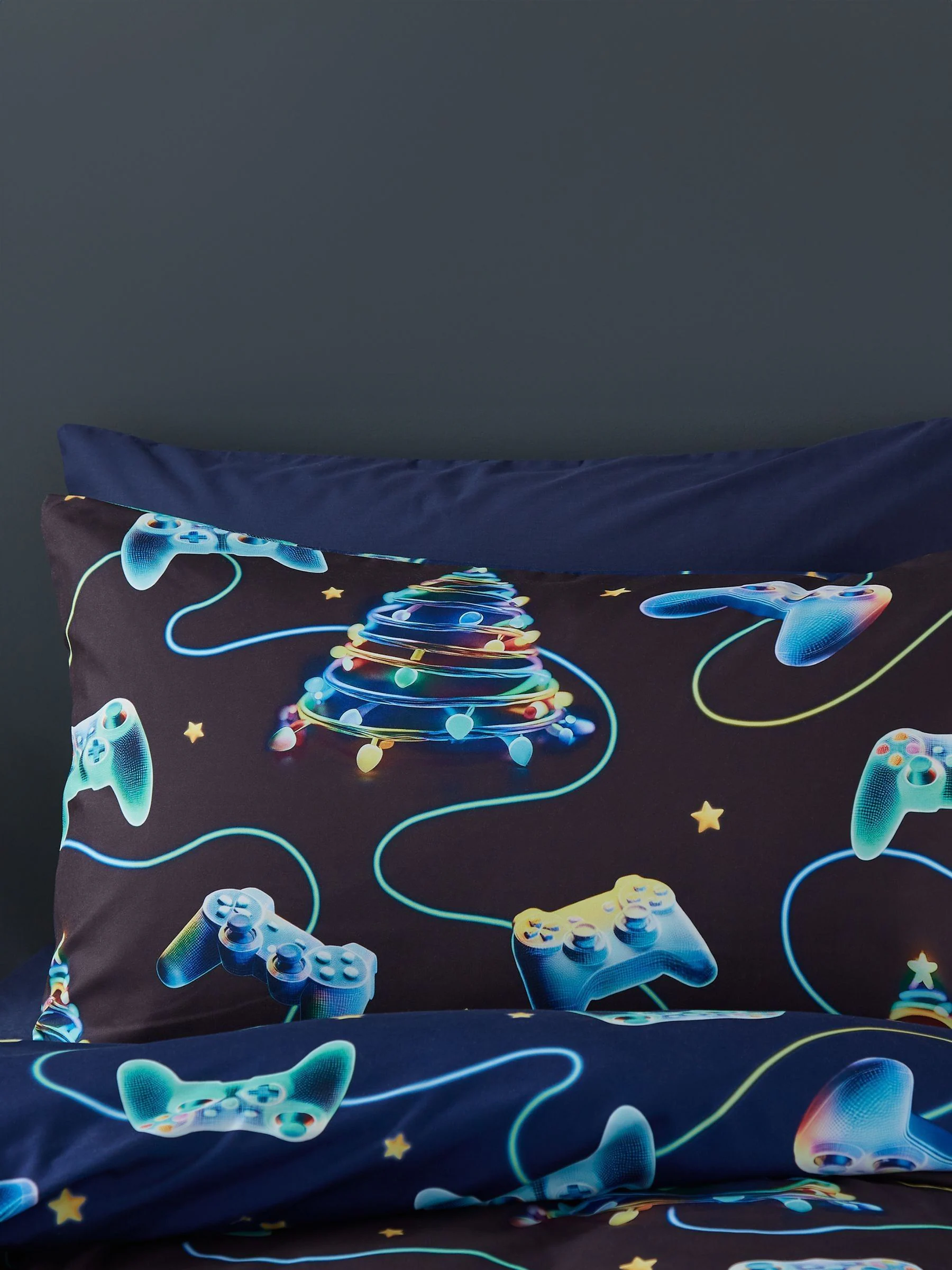 Catherine Lansfield So Soft omkeerbare dekbedovertrekset met kerstthema voor gamers