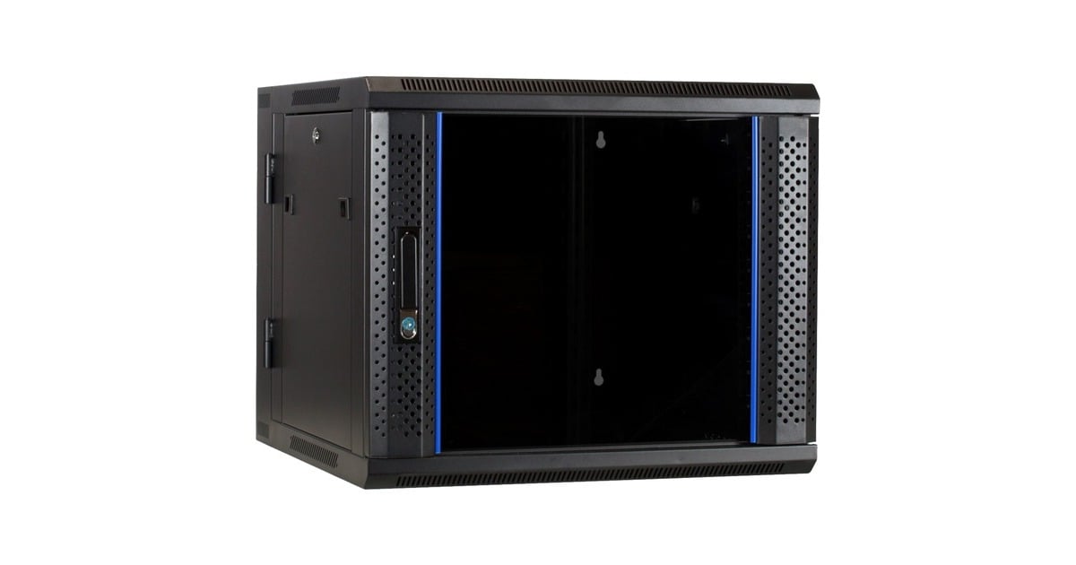 DSI9U wandkast (kantelbaar) met glazen deur- DS6609-DOUBLE server rack  (Zwart, 600 x 600 x 500mm)