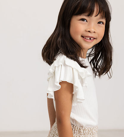 MarMar T-Shirt - Modal - Tavora Frill - Sanft White