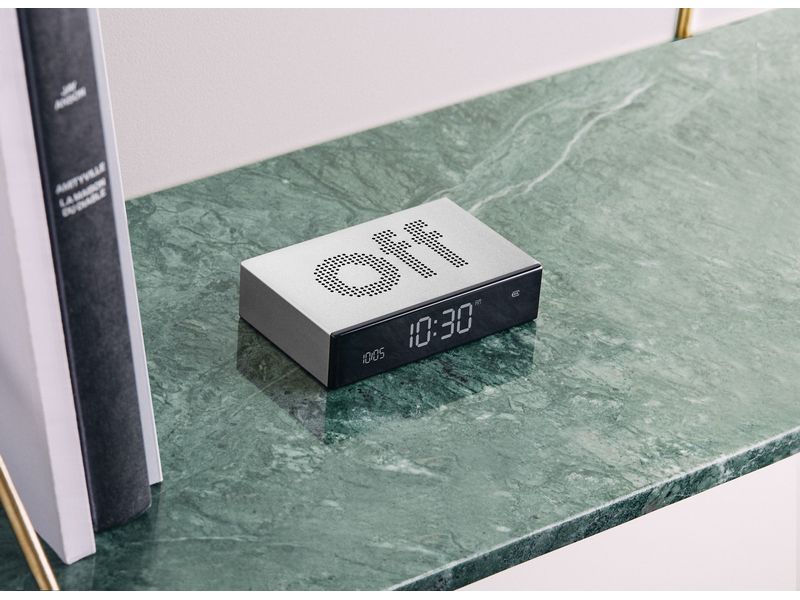Lexon Digitalwecker Flip Premium Dunkelgrau LCD-Wecker