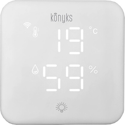 Thermostat connecté Konyks Clim+PAC - Cde infrarouge univ + Thermomètre + Hygromètre