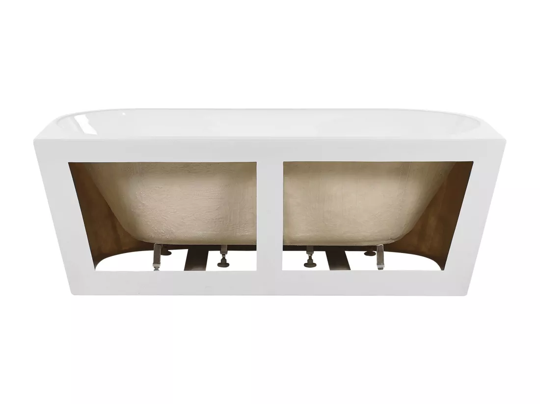 Baignoire semi-îlot blanche 170 x 80 cm HARVEY