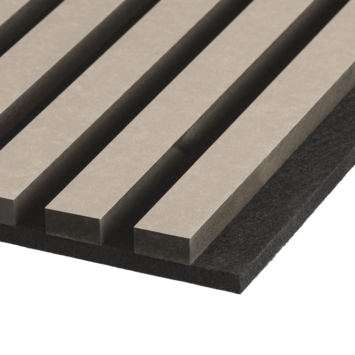 Lattenwand taupe 260x52,6 cm, dikte 22 mm