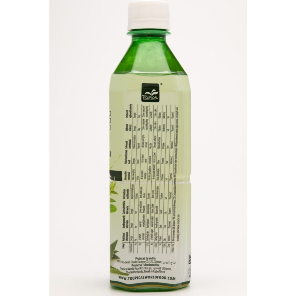 5x Tropical Aloe Vera Drink Green Tea Natural500 ml