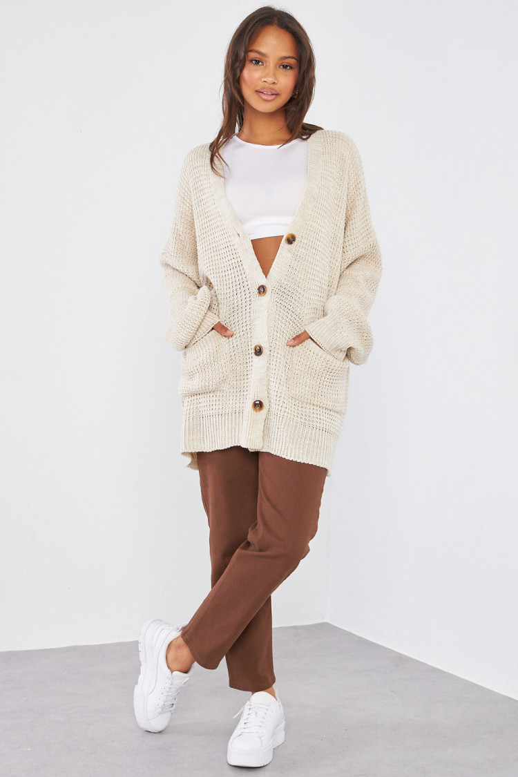 Gilet en maille beige