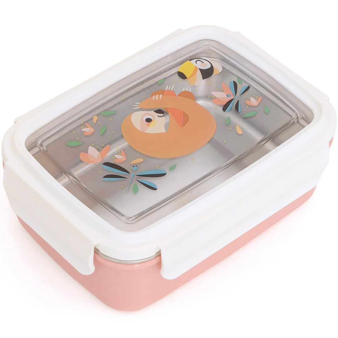 Petit monkey rvs broodtrommel bento - luiaard