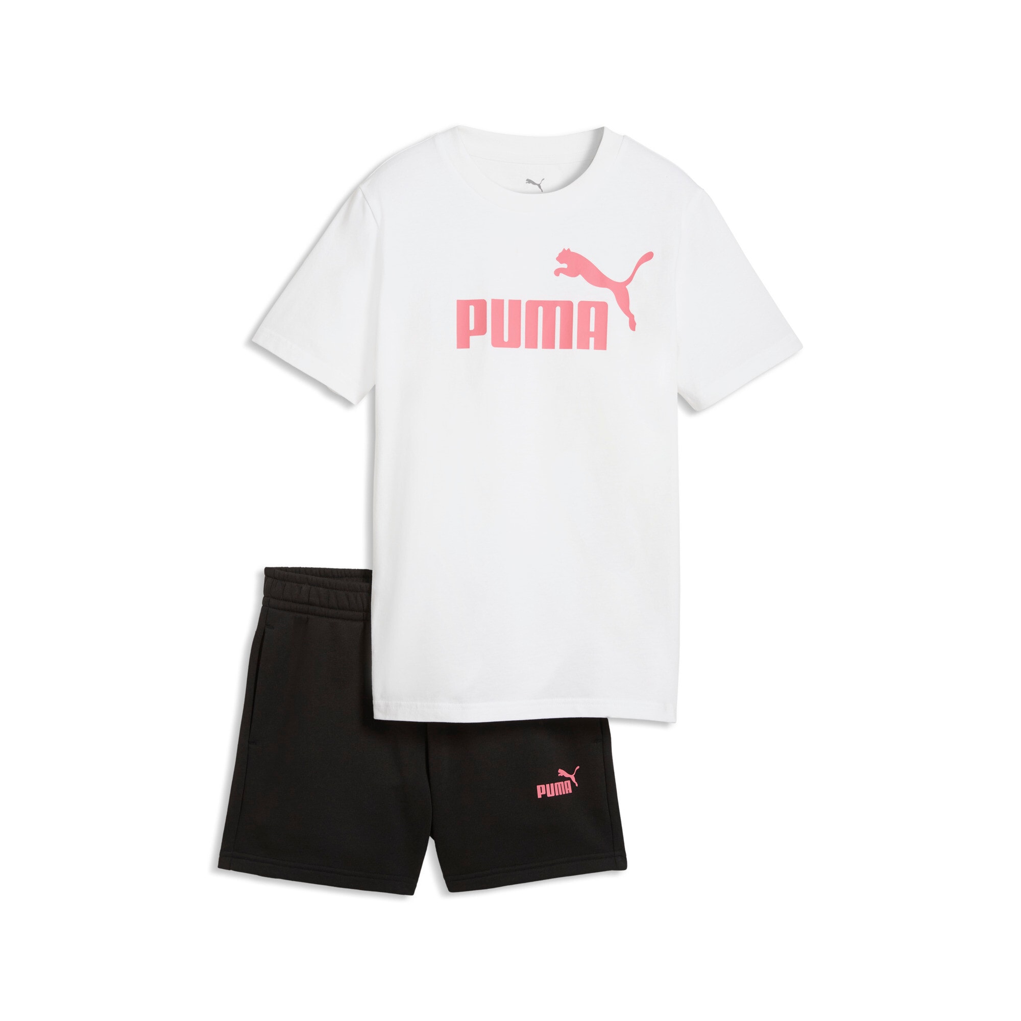 PUMA Trainingsanzug »ESS NO.1 LOGO TEE AND SHORTS SET G« 2 tlg. aus Baumwolle, mit elastischem Bund und innenliegendem Kordelzug