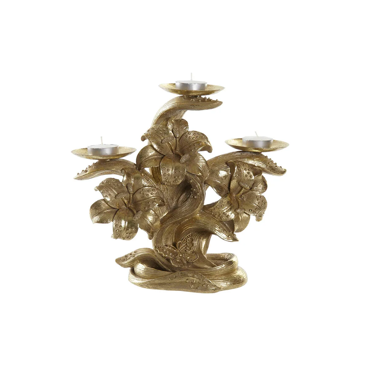 DKD Home Decor Pot Fleur Doré