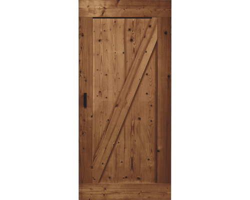 Pertura schuifdeur complete set Yorick Z-Brace Vintage bruin 950x2150 mm incl. rail met spaakwiel, krukset