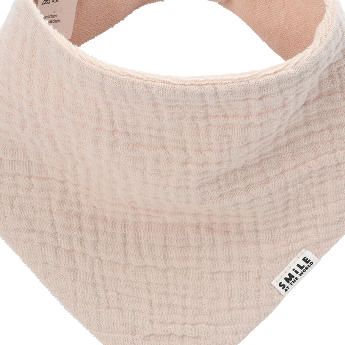 Topomini Baby Musselin-Bandana mit Frottee-Innenseite hellbeige