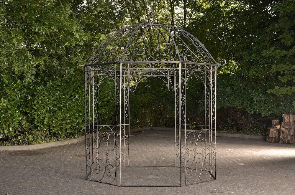 CLP Rosenpavillon Leila I Rankpavillion Aus Pulverbeschichtetem Eisen I Gartendekoration Im Jugendsstil, Farbe:Bronze