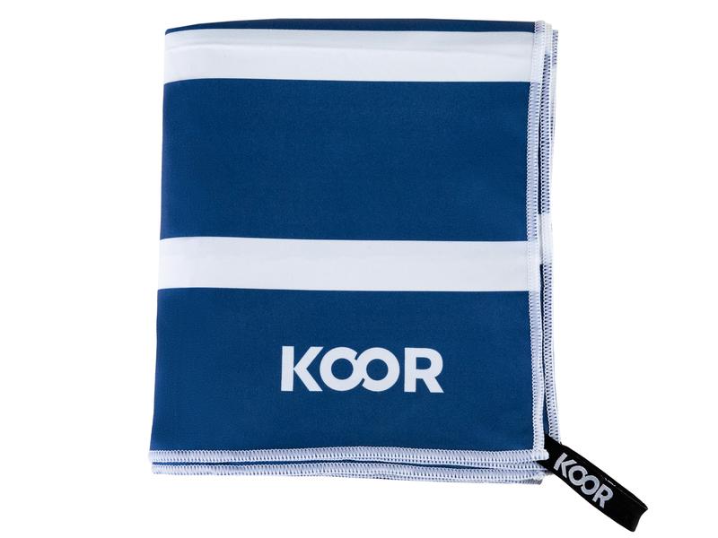 KOOR Strandtuch Stripes XXL, 130 cm x 200 cm Grosses Badetuch mit Silber-Ionen Veredelung