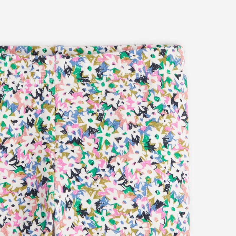 Leggings bébé fille semis fleuris blanc Catimini Blanc
