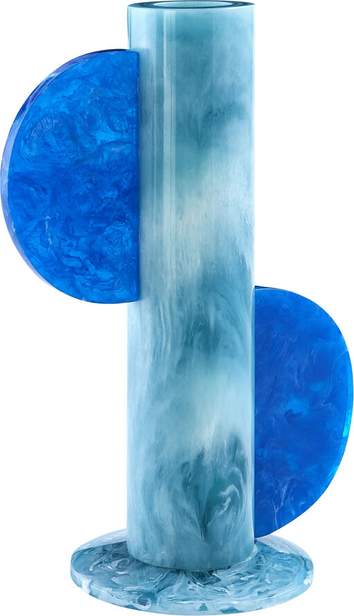 Jonathan Adler mustique cylinder vase Turquoise/blue