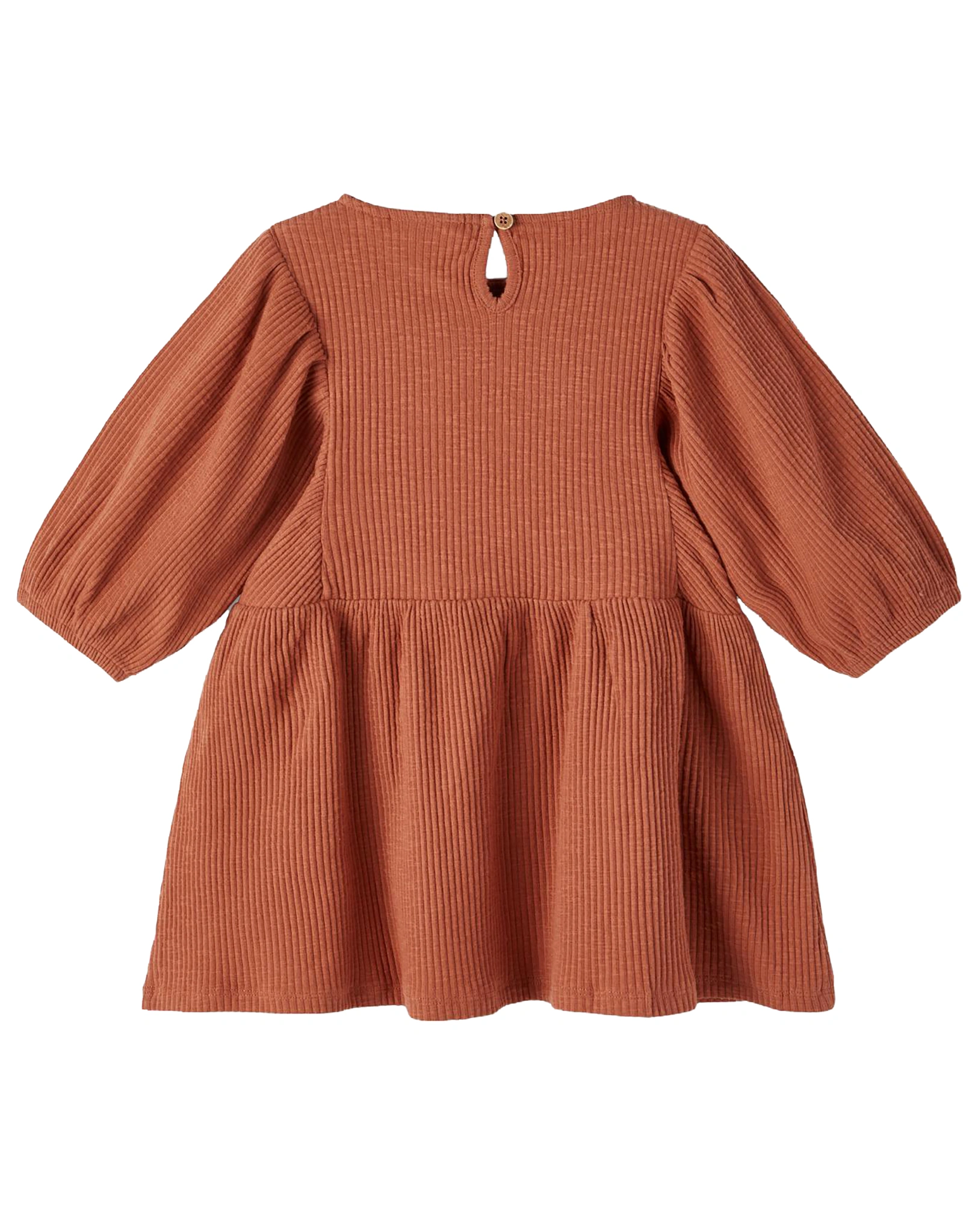 Langarmkleid NMFRAJA mit Ballonärmeln in baked clay