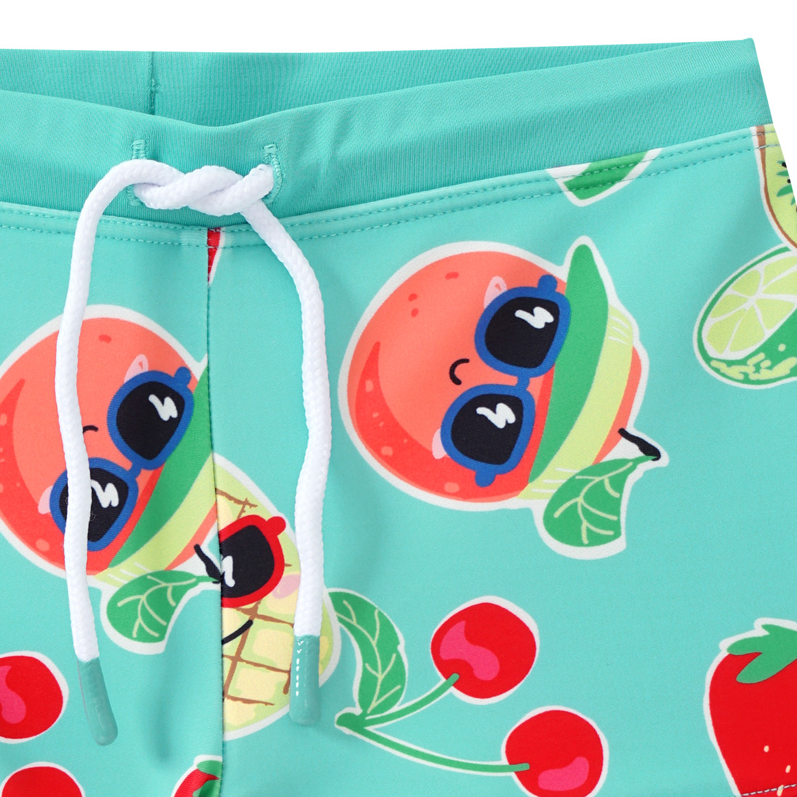 Famy Jungen Badehose mit Allover-Print helltürkis