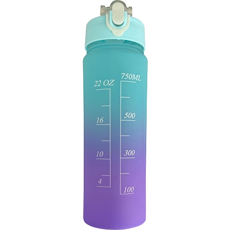 Motivationsflaske - turkis/lilla (700ml)