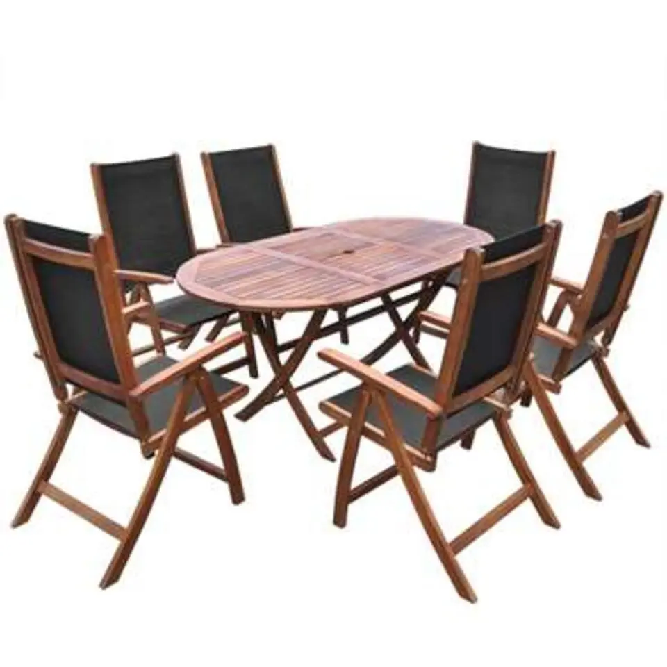 vidaXL - Tuintafel En Stoel - Bruin - Hout