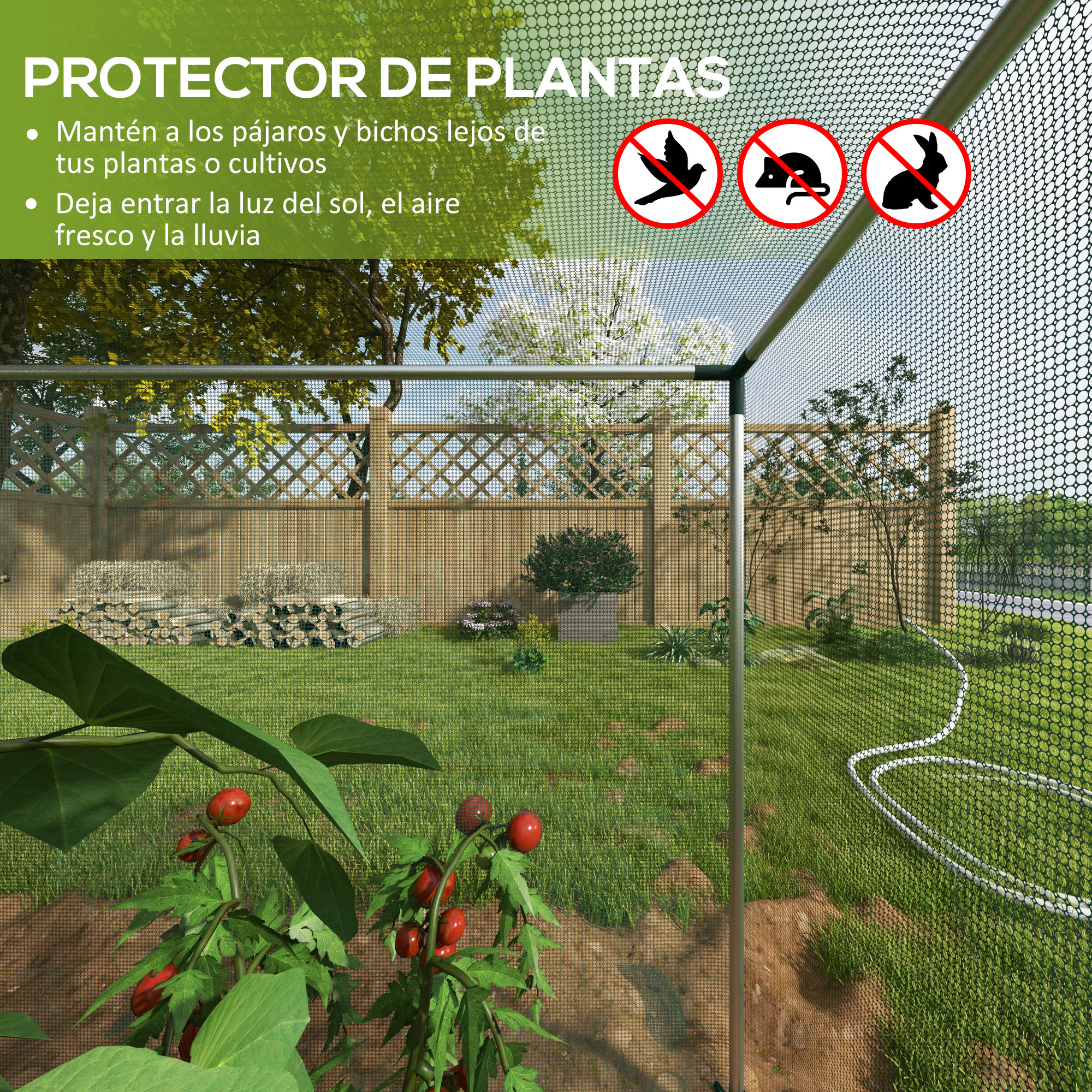 Gaiola de cultivo verde Outsunny