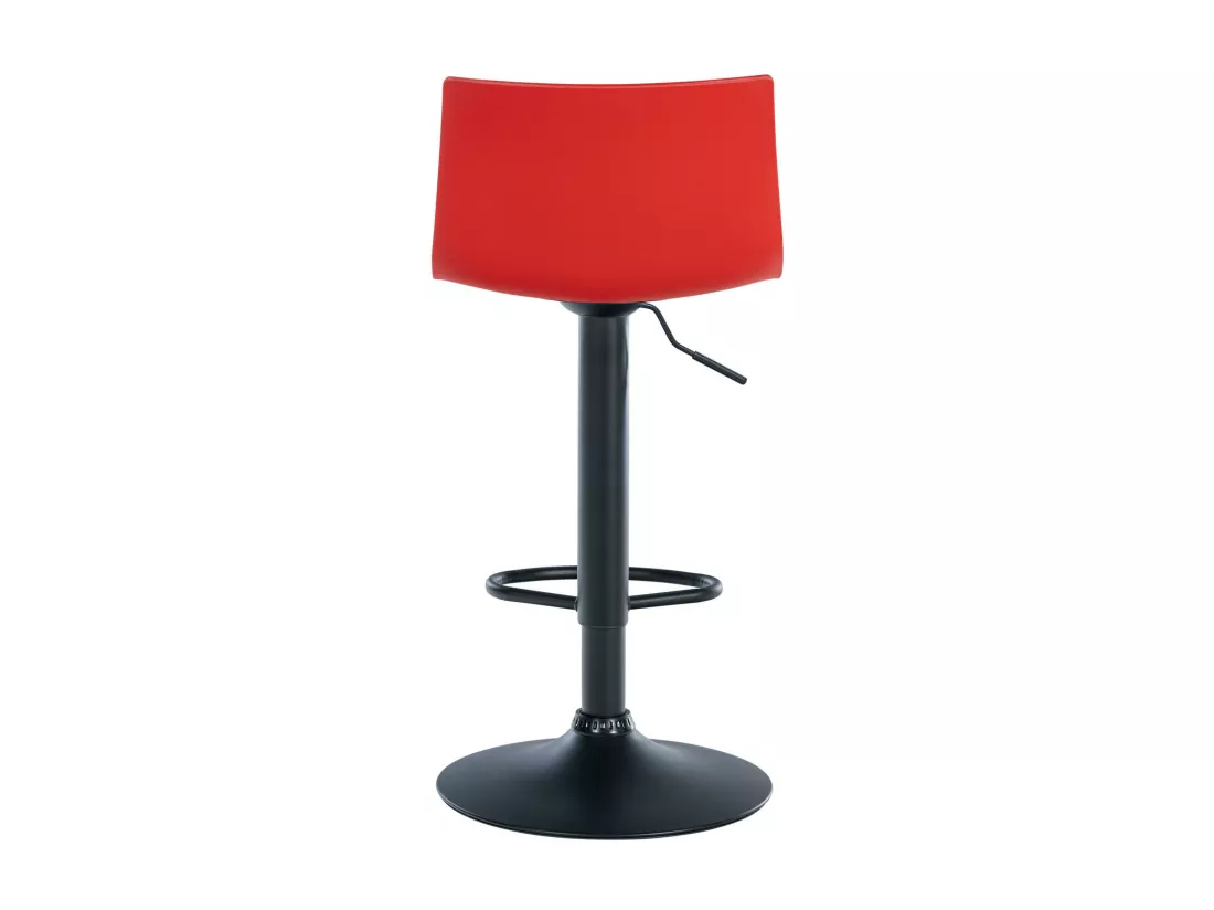 Lot de 2 Tabouret de bar - Plastique & Métal - Rouge - Branford
