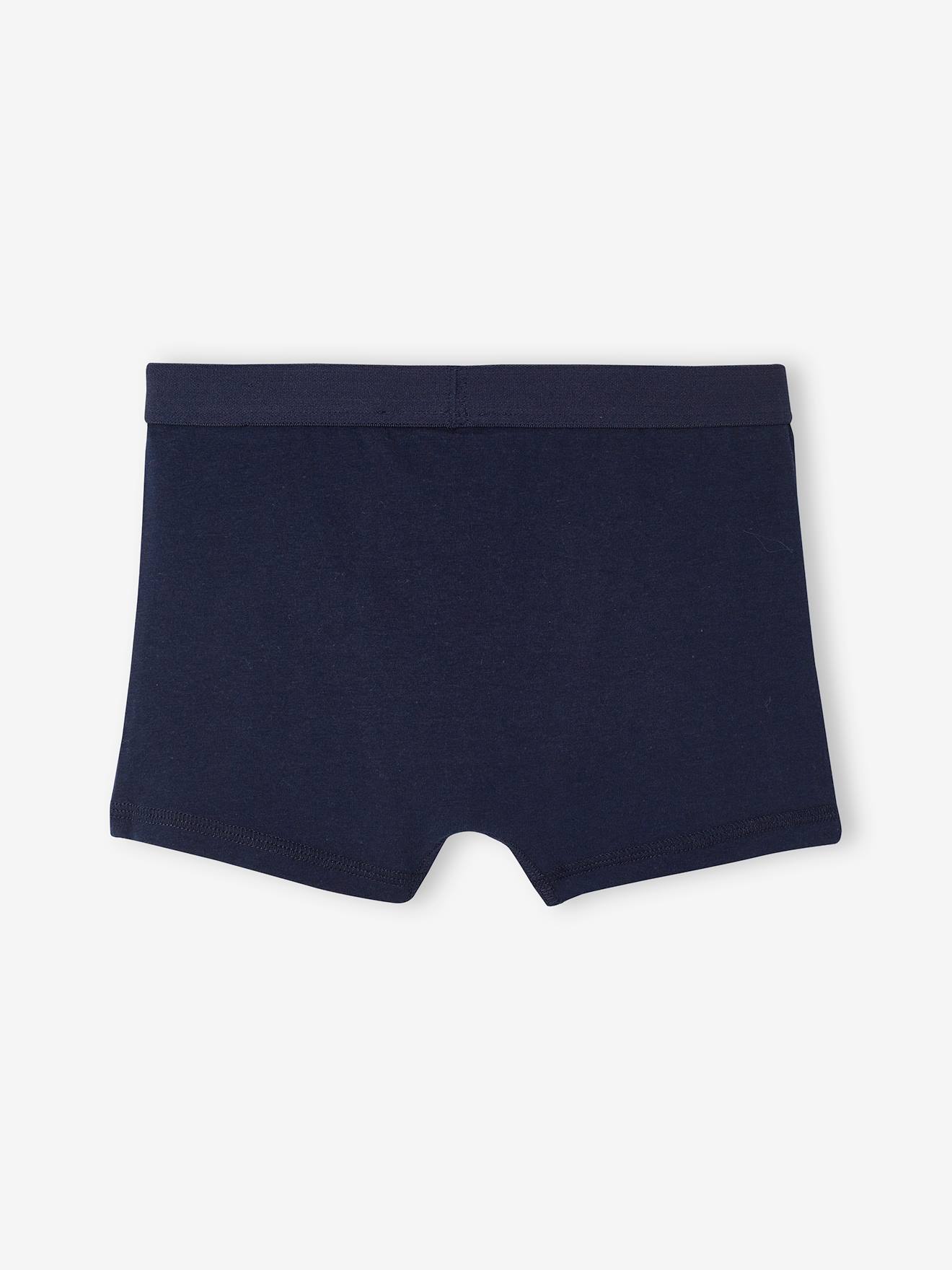 Pacote com 3 cuecas boxer Pokémon® lisas, azul-escuras, com estampas.