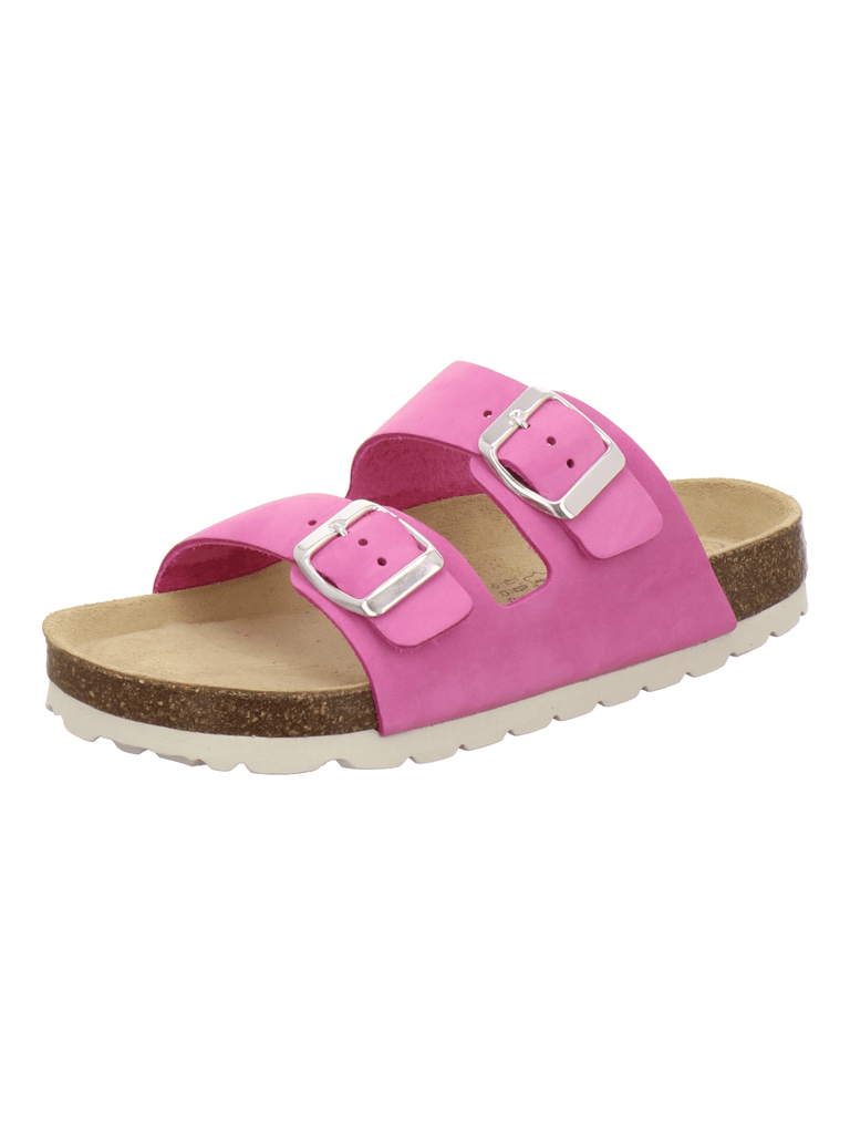 Mädchen Pantolette Zweischnaller fuchsia