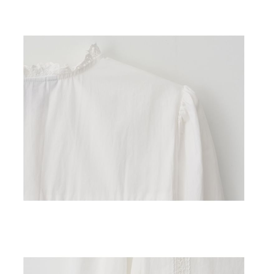rolarola - Blouse met lint en kant (wit)