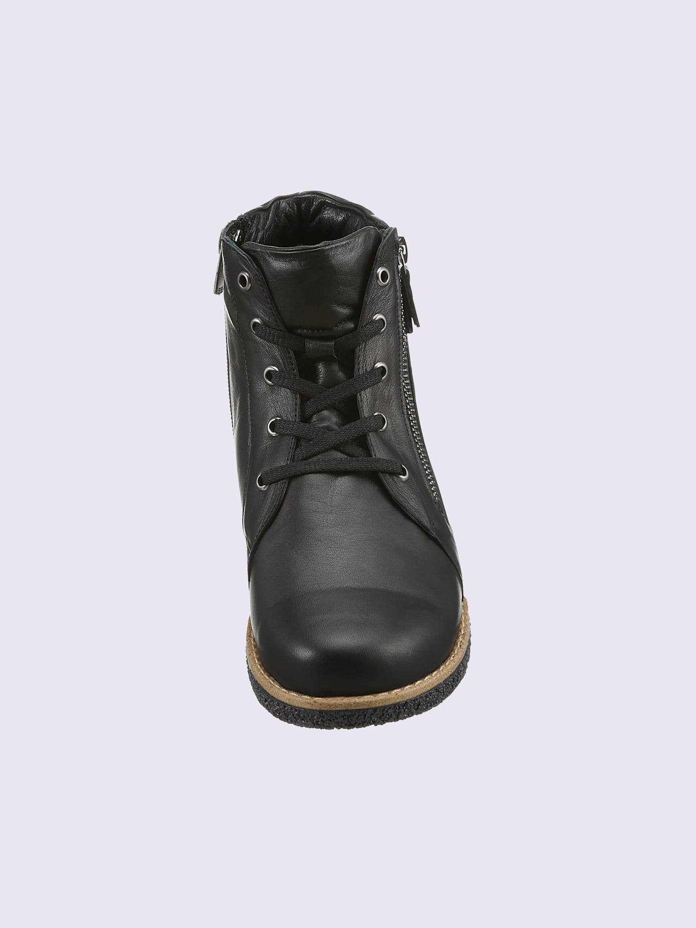 Bottines à lacets cuir nappa de vache