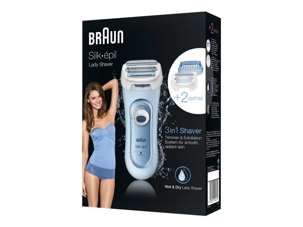 Braun Silk&Soft LS 5160 - Ladyshaver - trådløs - blå