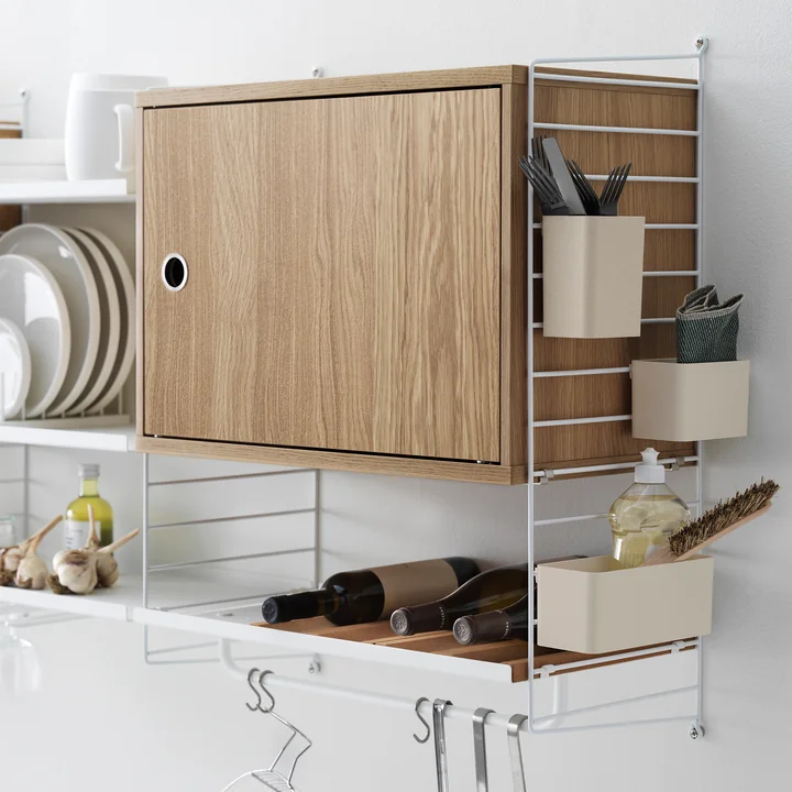 String - Schrankmodul mit Tür, 58 x 30 cm, beige