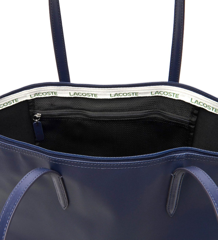 Bolsa tote Lacoste Concept L.12.12 com zíper, azul marinho