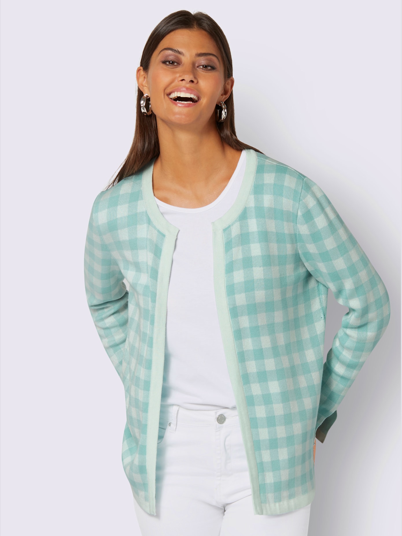 Veste en tricot motif jacquard