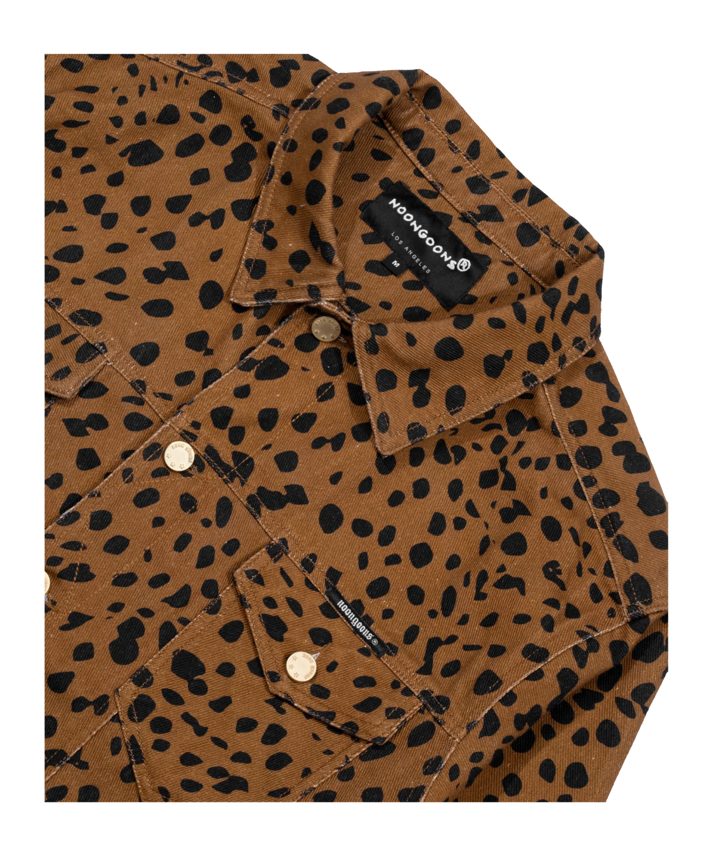 Noon Goons Go Leopard Denim Jacke Braun