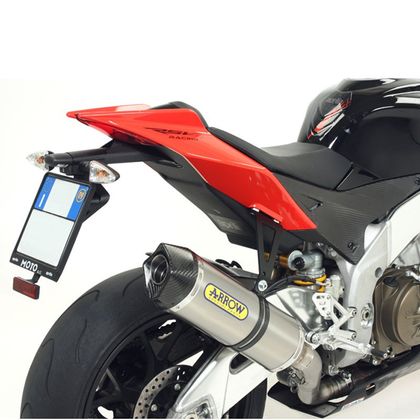 Silencieux Arrow Alu Race-tech embout carbone - Gris