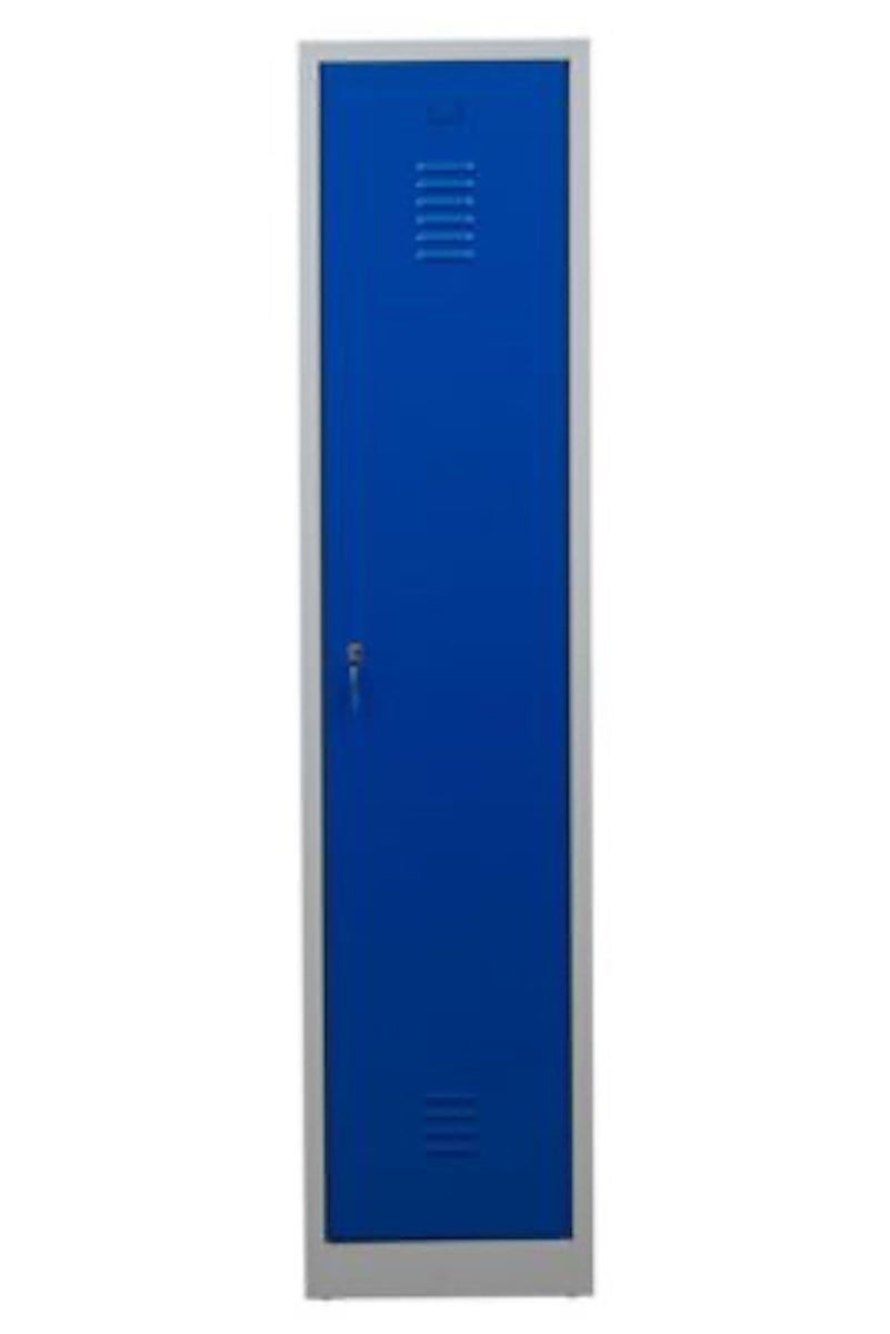 PROREGAL Garderobekast Camel 1 Compartiment Met Pro Divider HxBxD 180 x 41 x 50 cm Cilinderslot Grijsblauw
