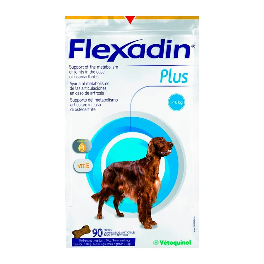 Flexadín Plus Chondroprotector para cães de porte médio e grande.