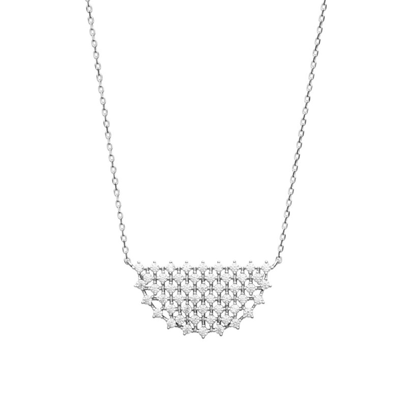 Collier Femme - Argent 925 - Oxyde de zirconium - Longueur : 45 cm