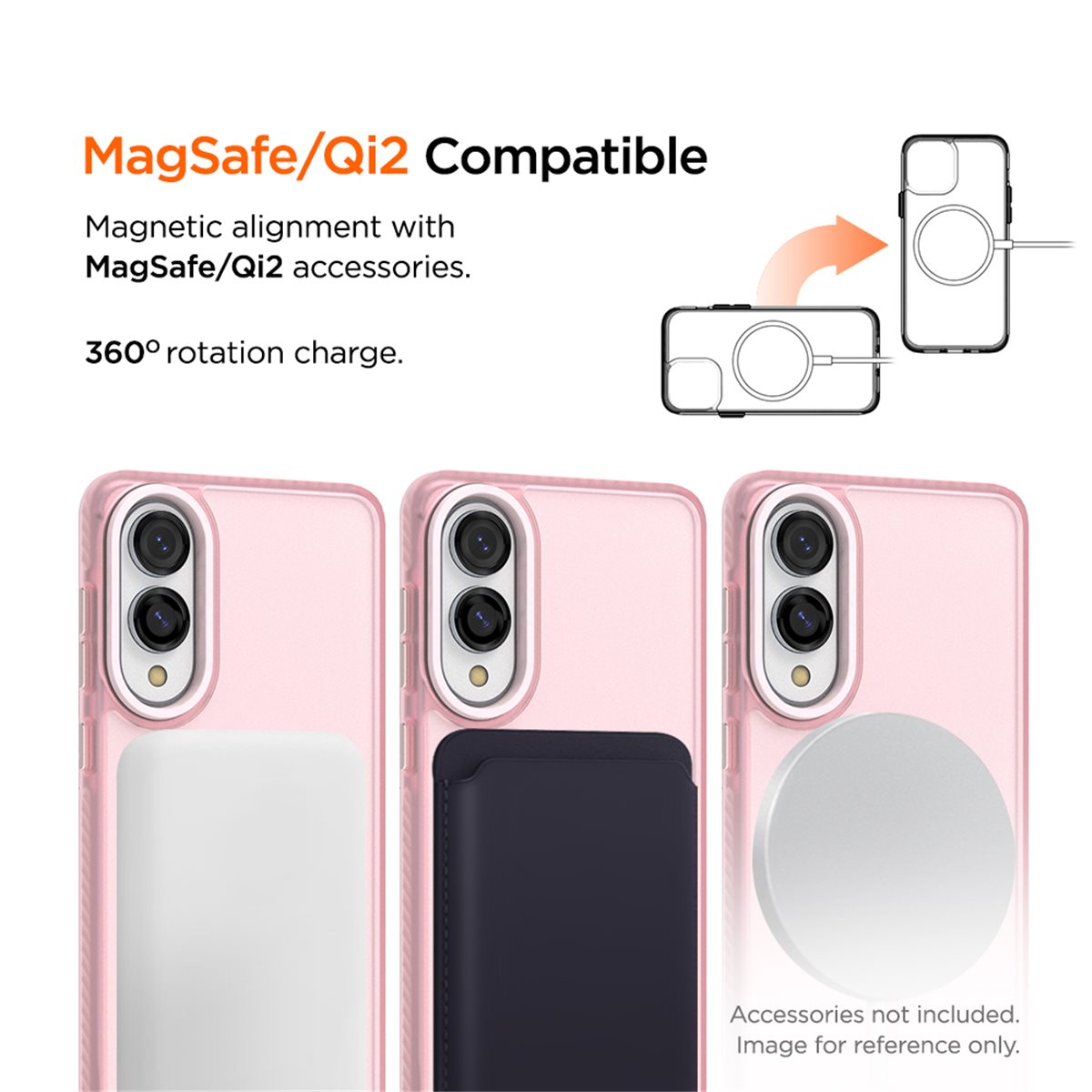 Samsung Galaxy S25 Edge Blizzard Case GRS Schutzhülle aus Recycelten Materialien MagSafe-Modul (EGCA00858) - Pink