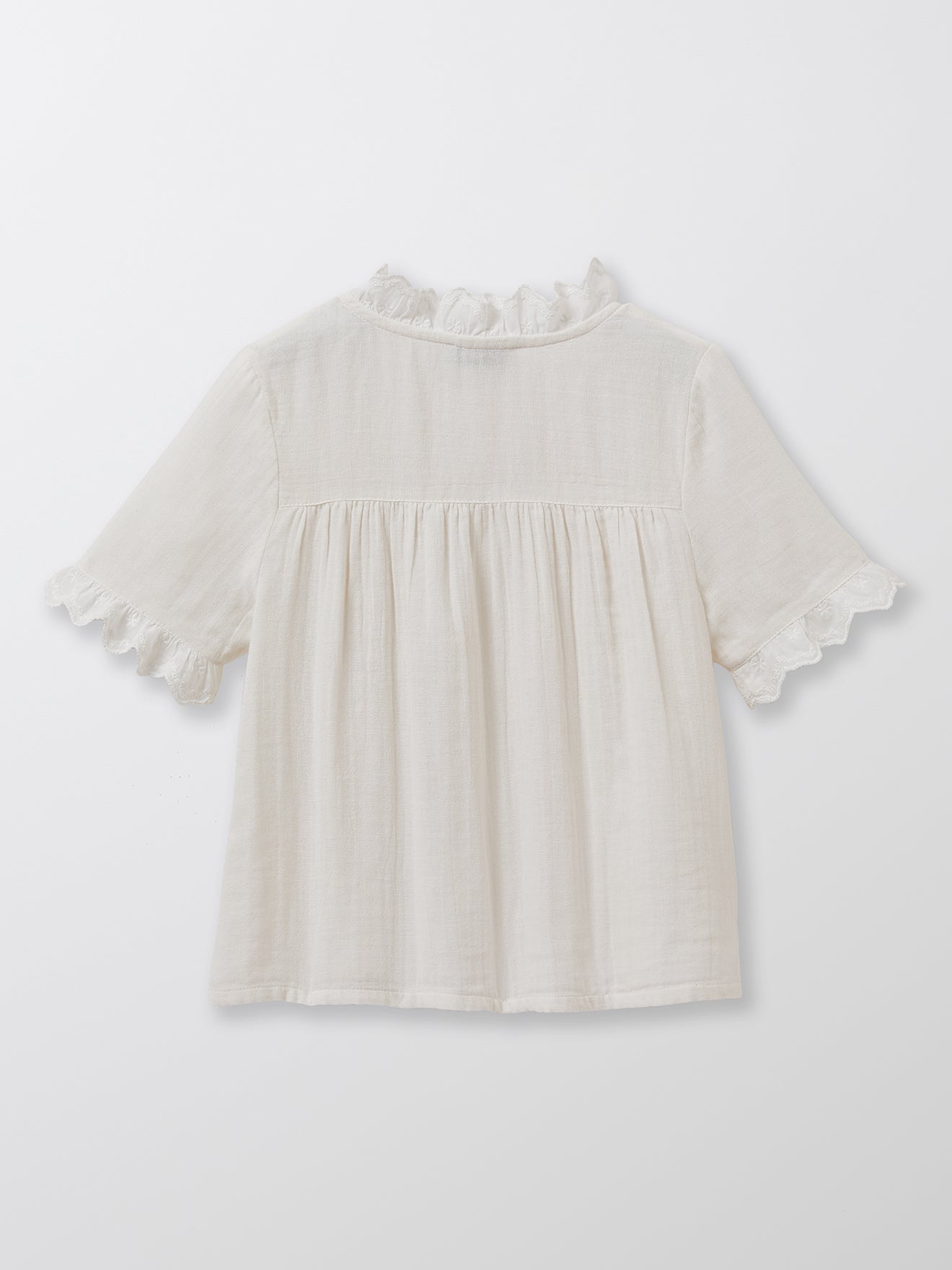 Chemise Fille avec broderie anglaise