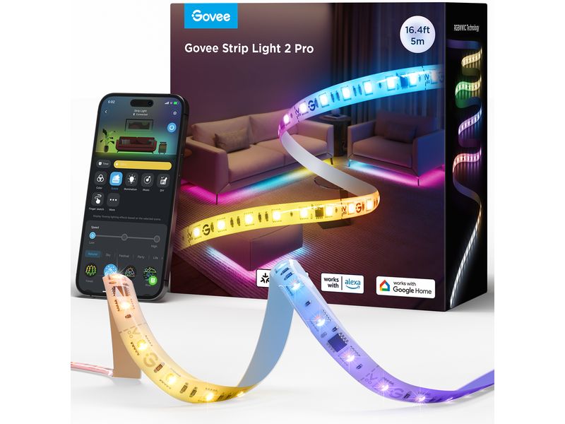 Govee LED Strip 2 Pro 5 m Perfekte Beleuchtung für Zuhause