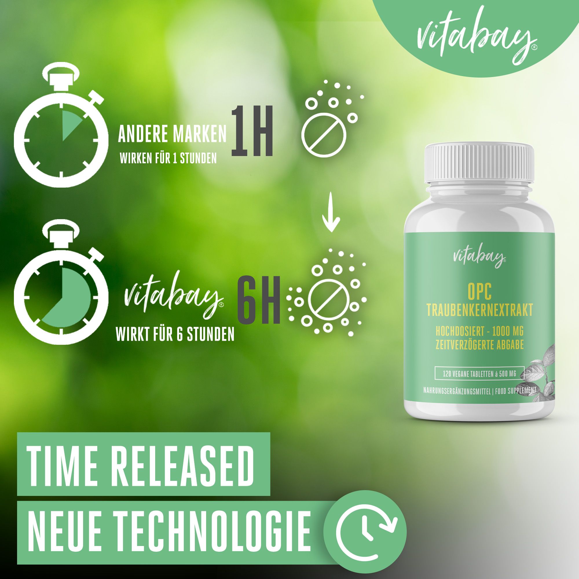 Vitabay OPC Traubenkernextrakt 1000 mg hochdosiert