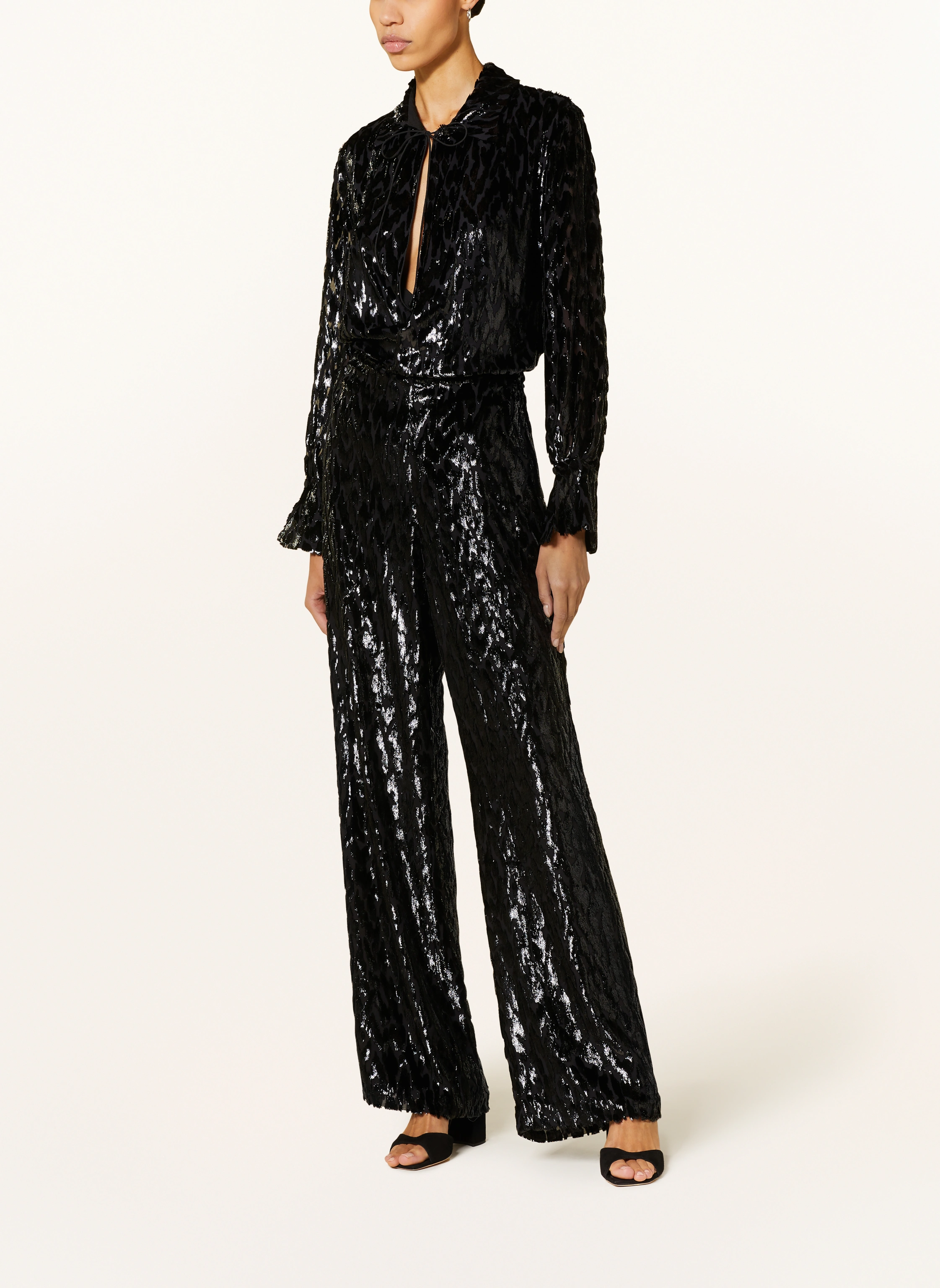 SIMKHAI Marlenehose SHIVON mit Seide und Glitzergarn