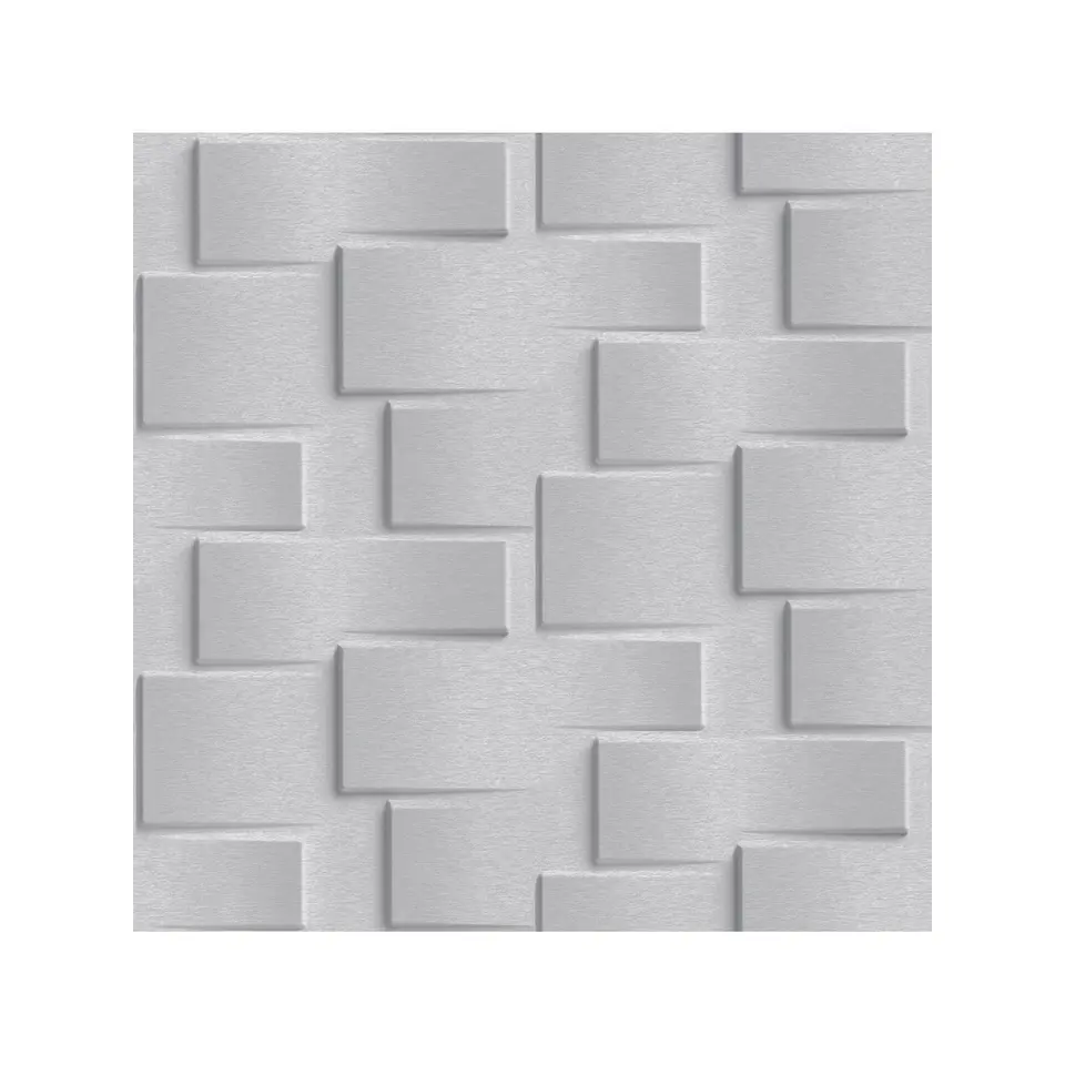 Dutch Wallcoverings - Exposure 3D steen grijs - 0,53x10,05m