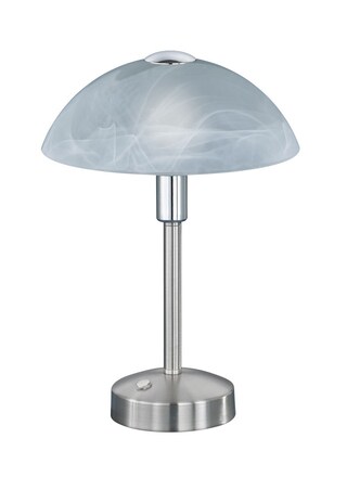 TRIO LED Tischlampe DONNA nickelfarbig /alabasterweiß