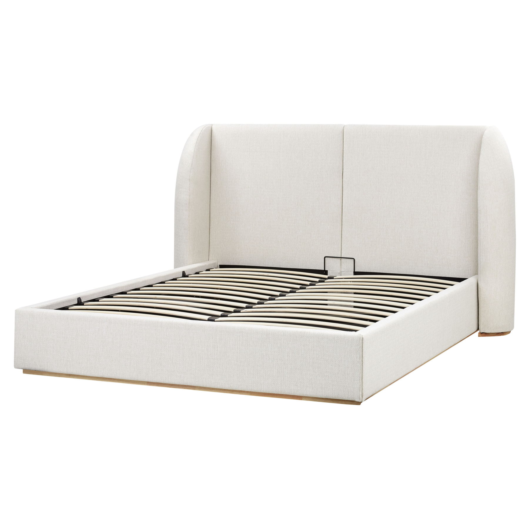 Beliani - MONESTIER - Tweepersoonsbed - Wit - 160 x 200 cm - Polyester