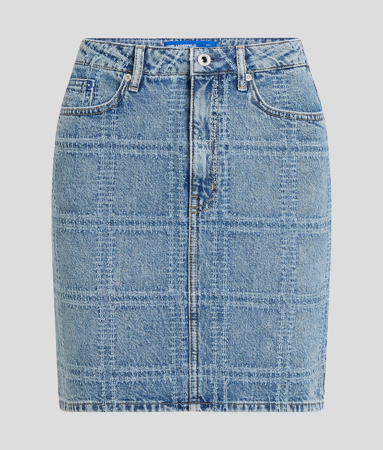 JUPE EN DENIM PATCHWORK - Bleu patchwork